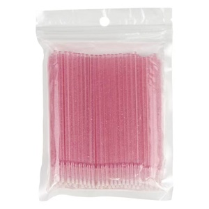100pcs Ultra Soft Microfiber Eyelash Cleaning Brush Portable Lash <b>Extension</b> Microbrush Tool - Product Image 3