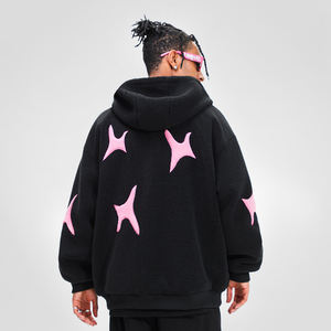 Sudaderas con Capucha Extra Grandes de Invierno 100% Algodón de 400 g/m² con Cierre y Estampado de Letras Bordadas y Serigrafía para Hombre - Product Image 4