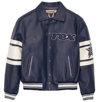 Vestes en cuir PU pour hommes, personnalisées avec des patchs brodés, style streetwear, coupe-vent d'hiver, baseball, varsity, bomber, track