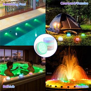 IP68水中防水USB充電式水中LED点滅プールライト、RFリモート超高輝度ダイビングライト付き - Product Image 5