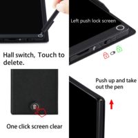 Tablette d'écriture numérique portable 6,5 pouces LCD en plastique magnétique personnalisable légère autocollante pour enfants
