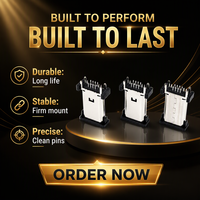 Connecteur femelle Type-C, 16 broches, 3 rangées, type vertical, connecteur de charge pour la charge et la transmission de données