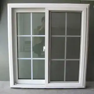 Janelas deslizantes de alumínio com vidro duplo único, à prova de som, à prova de vento, portas e janelas de alumínio para impacto de furacão