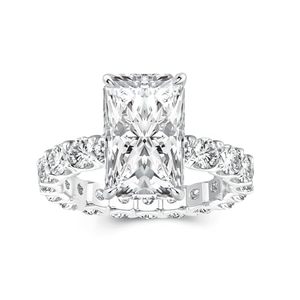 Anillo de Compromiso SGARIT Personalizado de Oro 14K/18K con Diamante CVD Corte Esmeralda, Clásico para Mujer, Certificado IGI, Color D, 1-3ct - Product Image 3