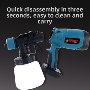 Pistolet à peinture sans fil - Pistolet à pulvérisation électrique <span class=keywords><strong>rechargeable</strong></span> au lithium-ion haute puissance pour la peinture des murs à la maison - Product Image 3
