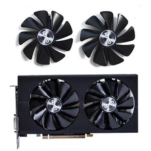 Refrigerador de GPU para Sapphire <span class=keywords><strong>Radeon</strong></span> <span class=keywords><strong>RX</strong></span> 580, ventilador de refrigeración gráfico, 95mm, CF1015H12D Sapphire RX570 <span class=keywords><strong>470</strong></span>, 480, 580, 570, RX580, RX480 - Product Image 1