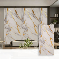Panneau mural en PVC à texture continue imprimé UV 5D, effet marbre, pour décoration intérieure de luxe, idéal pour chambre parentale