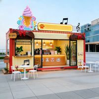 Restaurant mobile préfabriqué en conteneur, pub, bar, kiosque flottant, restaurant en conteneur de 40 pieds, café mobile préfabriqué