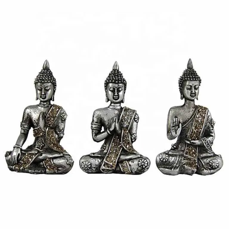 Ensemble de 3 artisanat en métal bouddha, artisanat