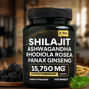 Suplemento de Shilajit com Musgo do Mar, Ashwagandha, Tongkat Ali - Cápsulas de Ácido Fúlvico Orgânico Puro do Himalaia - Product Image 2