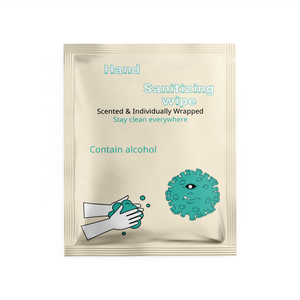 Lingettes désinfectantes pour les mains, non tissées, emballées individuellement, 1 pièce par sachet, usage domestique pour adultes, logo personnalisé, couleur, service OEM - Product Image 4