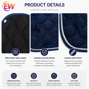 <span class=keywords><strong>Selle</strong></span> d'équitation Junda à succès, respirante, avec dos en maille, coque en coton et rembourrage en polyester, absorption des chocs, pour dressage et saut d'obstacles - Product Image 5