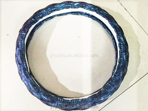 JQ243C ricamato coprivolante auto con antiscivolo interno in gomma di grande larghezza coprivolante auto - Product Image 2