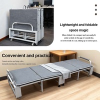 Usine de meubles vente en gros pour bureau chambre appartement-peu encombrant Design moderne réglable pliable lit en métal avec roues