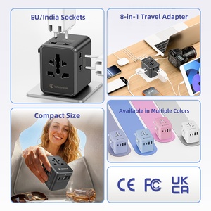 Adaptador de Viaje Universal Wontravel de 70W con 3 Tomas de Corriente Alterna y 3 Puertos USB para Uso Global - Product Image 3
