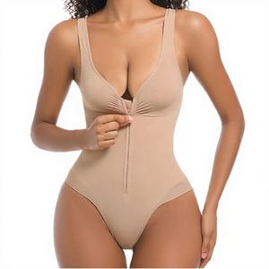 Body Reductor de Cintura con Cierre y Cuello en V Sin Costuras, Soporte de Busto, Control Firme y Transpirable para Mujer - ¡Oferta TikTok! - Product Image 3