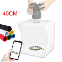 YEAH table pliante 144 LED 6 décors 40cm bicolore Dimmable Photo boîte à lumière tente de tir pour la photographie de produits de bijoux