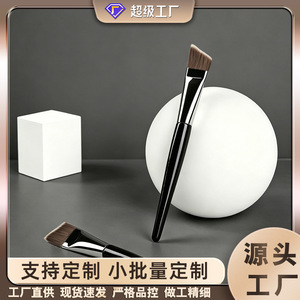 Custom Made Influencer Style Flat Top <b>Foundation</b> Brush With Angled Tip For Makeup Artists - Product Image 5
