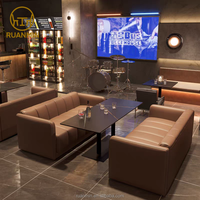 Banquette Rapide pour Restaurant, Canapé d'Angle Carré, Bois pour Café Commercial, Ensemble Table et Chaises pour Restaurant