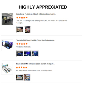 Tawns biểu tượng tùy chỉnh 20x30ft Modular LED tradeshow gian hàng khung nhôm seg lightbox Backlit triển lãm hiển thị tái sử dụng di động - Product Image 6