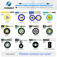 FONGKO 196 Gyta53 12 monomode 6 Gytc8S 4 8 24 Guangdong 2 Core Fibre Adss Câble à fibre optique
