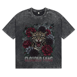 OEM Men's Cotton Garment Washing Breathable T-Shirts Custom High Quality <b>Pattern</b> Print O-Neck Short Sleeve Vintage Casual Tees - Product Image 1