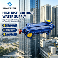 Pompe industrielle horizontale multi-étages haute efficacité haute pression pour alimentation de chaudière de centrale électrique et drainage minier