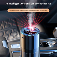Diffuseur de voiture intelligent de luxe - Plastique, ultrasonique, marche/arrêt automatique, lumière d'ambiance, multi-modes, parfum longue durée, écologique