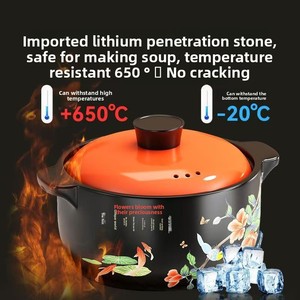 ホットセールクラシックチャイニーズスタイル調理器具セットノンコーティングスープポットとセラミック蓋付きキャセロール家庭用食品グレードポット - Product Image 6