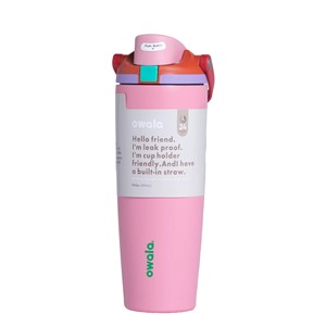Owala Macaron Candy Color Luxury Fast Flow Custom Logo Vacuum Insulated 30oz Stainless Steel Portable Dual Drinking Straw <b>Gift</b> - Product Image 1