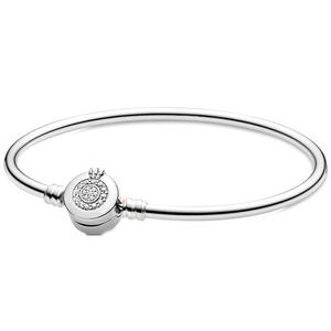Venta al por mayor de fábrica: Pulsera clásica PandoraES de plata de ley 925 para mujer, cadena de hueso de serpiente, joyería de alta gama DIY - Product Image 2