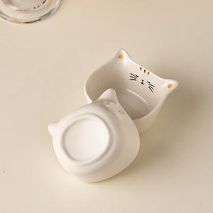 Petite assiette créative en forme de <span class=keywords><strong>chat</strong></span>, assiette de poterie à saveur de <span class=keywords><strong>sauce</strong></span> et de vinaigre, assiette de dessin animé en porcelaine, <span class=keywords><strong>sauce</strong></span> en céramique - Product Image 3