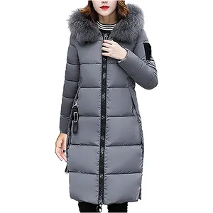 FREE SAMPLE Women Warm Thick Jacket Hooded Padded Parka Clothes Long Comfortable Windproof Outerwear
