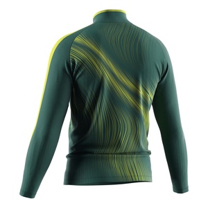 T-shirt de sport à séchage rapide pour homme, imprimé, pour le fitness, la course à pied, le cricket, avec design de maillot de cricket et capuche à quart de zip - Product Image 4