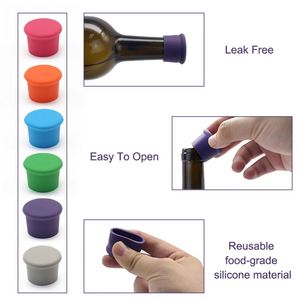 FDA Food Grade Multicolor Silicone <b>Wine</b> Bottle Preservation Cap Red <b>Wine</b> <b>Stopper</b> - Product Image 2