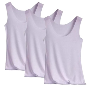 Ladies Summer Wear Breathable Knitted Casual Ice <b>Silk</b> Seamless Slimming Solid Color Sleeveless Modal Scoop Neck <b>Camisole</b> Tank - Product Image 1