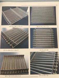 Paslanmaz çelik 304 tel örgülü konveyör uçuş plaka kemer yan koruma ile - Product Image 5