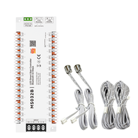 Contrôleur d'éclairage d'escalier LED 5-24V avec télécommande sans fil, portée 30m, kit capteur de mouvement automatique PIR, variateur d'intensité pour éclairage d'escalier