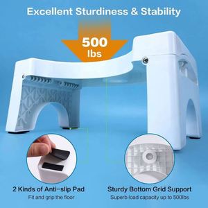 <b>Bathroom</b> Easy <b>Storage</b> Step Toilet <b>Stool</b> for Kids Children's Adult Foldable Convenient Folding Squatting <b>Stool</b> Toilet - Product Image 4