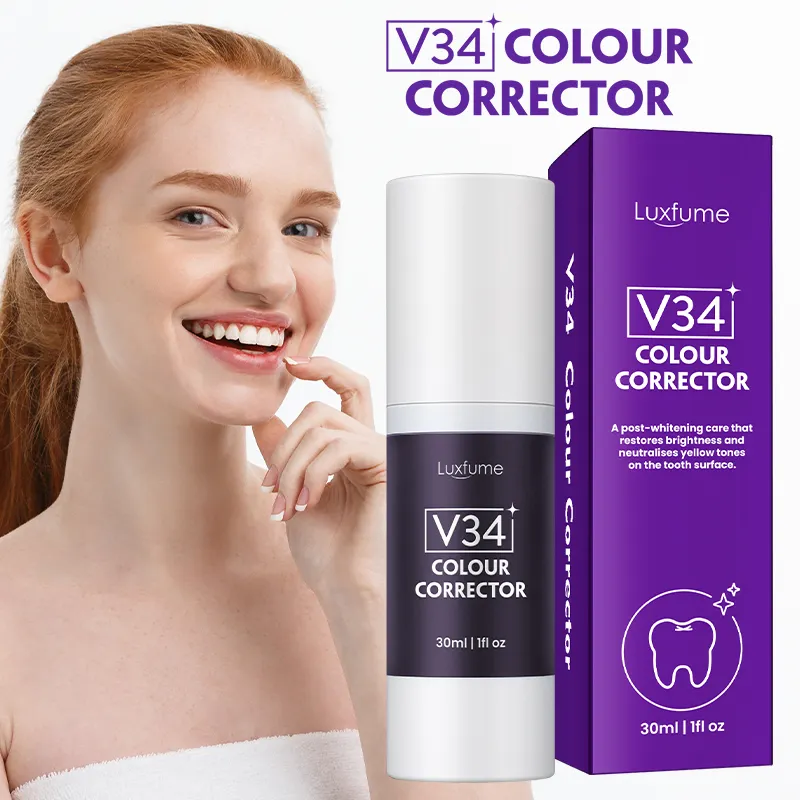 Groothandel V34 Color Corrector Paars V34 Kleur Corrector Tandpasta Voor Tanden Bleken