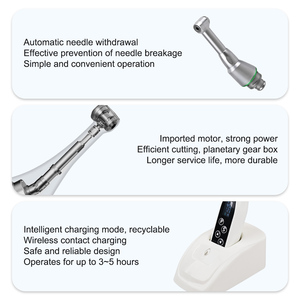 Moteur <span class=keywords><strong>endo</strong></span> à couple élevé avec recharge sans fil, 7 modes de fonctionnement et rétraction automatique de l'aiguille pour la chirurgie dentaire dans les hôpitaux - Product Image 4