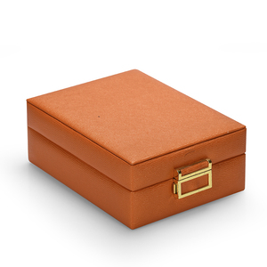 Boîte de rangement et de présentation de bijoux en cuir PU à motif, avec miroir intégré, pour colliers – Meilleures ventes - Product Image 1