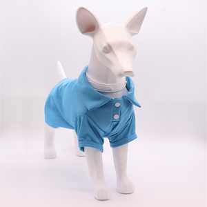 Logo personalizzato pianura traspirante estate Pet Puppy Dog felpa gilet vestiti T-Shirt T-Shirt per cani di <span class=keywords><strong>taglia</strong></span> piccola e media - Product Image 4