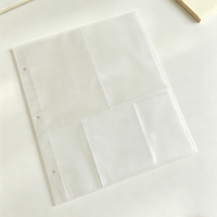 Protège-feuilles transparent en PP à 3 trous, recharge de classeur à 4 pochettes pour cartes à collectionner Kpop