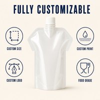 Sachets Doypack Personnalisés Imprimés Qualité Alimentaire avec Bec Verseur, Recyclables, Multi-Tailles, en Plastique, pour Jus, Gelées et Boissons 25g 30g 35g