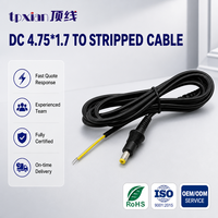 Câble d'alimentation DC OEM d'usine, fiche mâle 4,75*1,7 mm vers faisceau de fils dénudés et étamés, pour équipement électronique