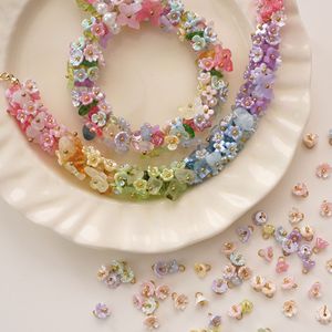 Perles en plastique simulées de 5-7 mm, mini pendentifs en forme de muguet, breloques faites à la main pour bracelets DIY, perles de bijoux - Product Image 6