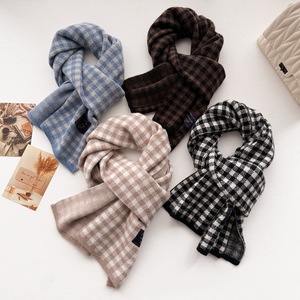 Nuevo estilo <span class=keywords><strong>Polo</strong></span> <span class=keywords><strong>Norte</strong></span> ocio todo-fósforo mezclado poliéster largo Plaid bufanda mujer invierno cálido cuello calentador secado rápido - Product Image 2