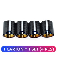 Embouts d'échappement DEX pour M2 F87 M3 F80 M4 F82 F83, kit de mise à niveau du tuyau d'échappement, 4 pièces, en fibre de carbone bleue, embouts de silencieux