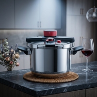 Autocuiseur domestique en acier inoxydable 304, à chauffe rapide, compatible gaz et induction, anti-explosion, argenté, accessoire de cuisine